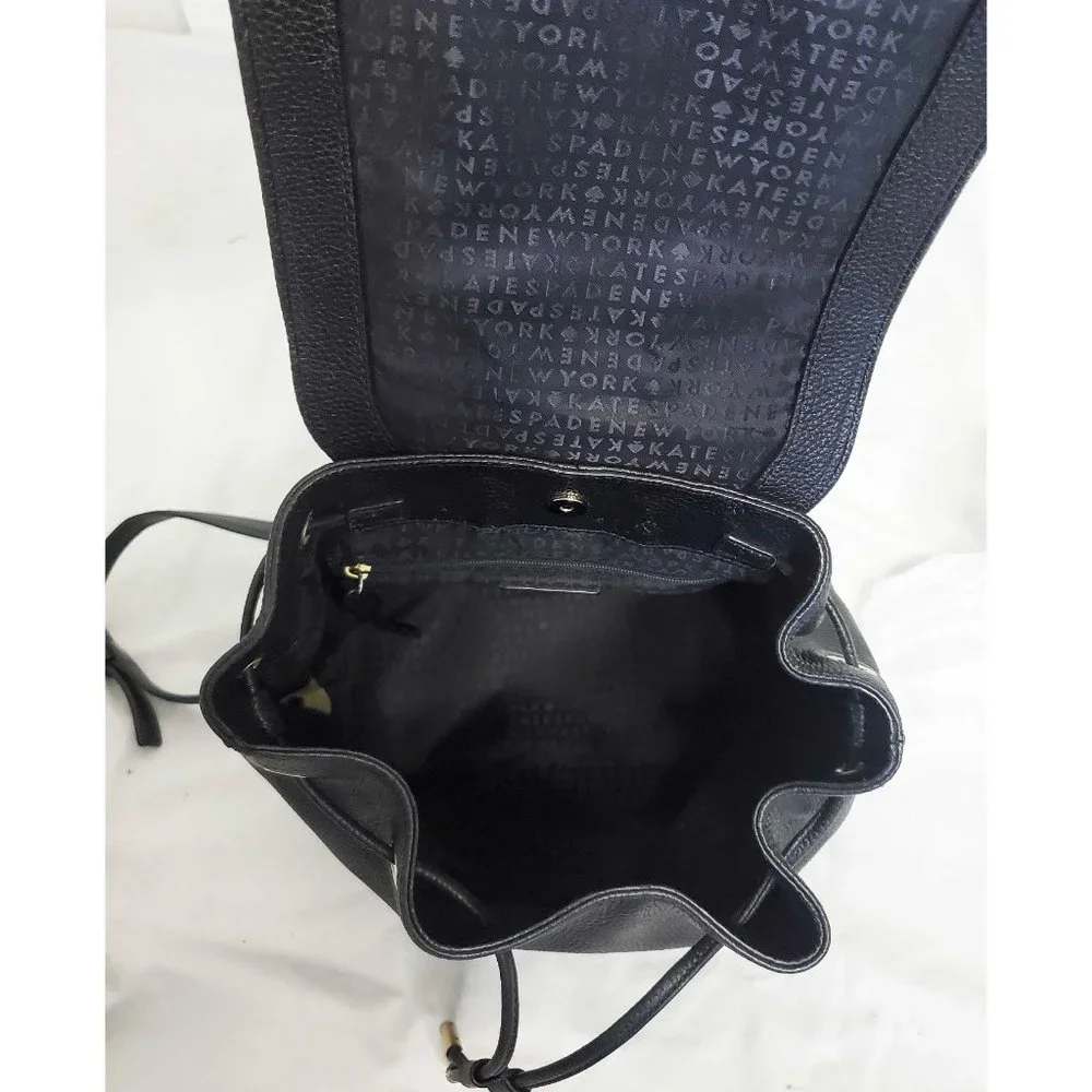 Kate Spade Womens Sinch Medium Backpack Black Leather